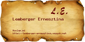 Lemberger Ernesztina névjegykártya