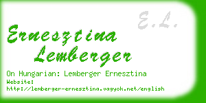 ernesztina lemberger business card